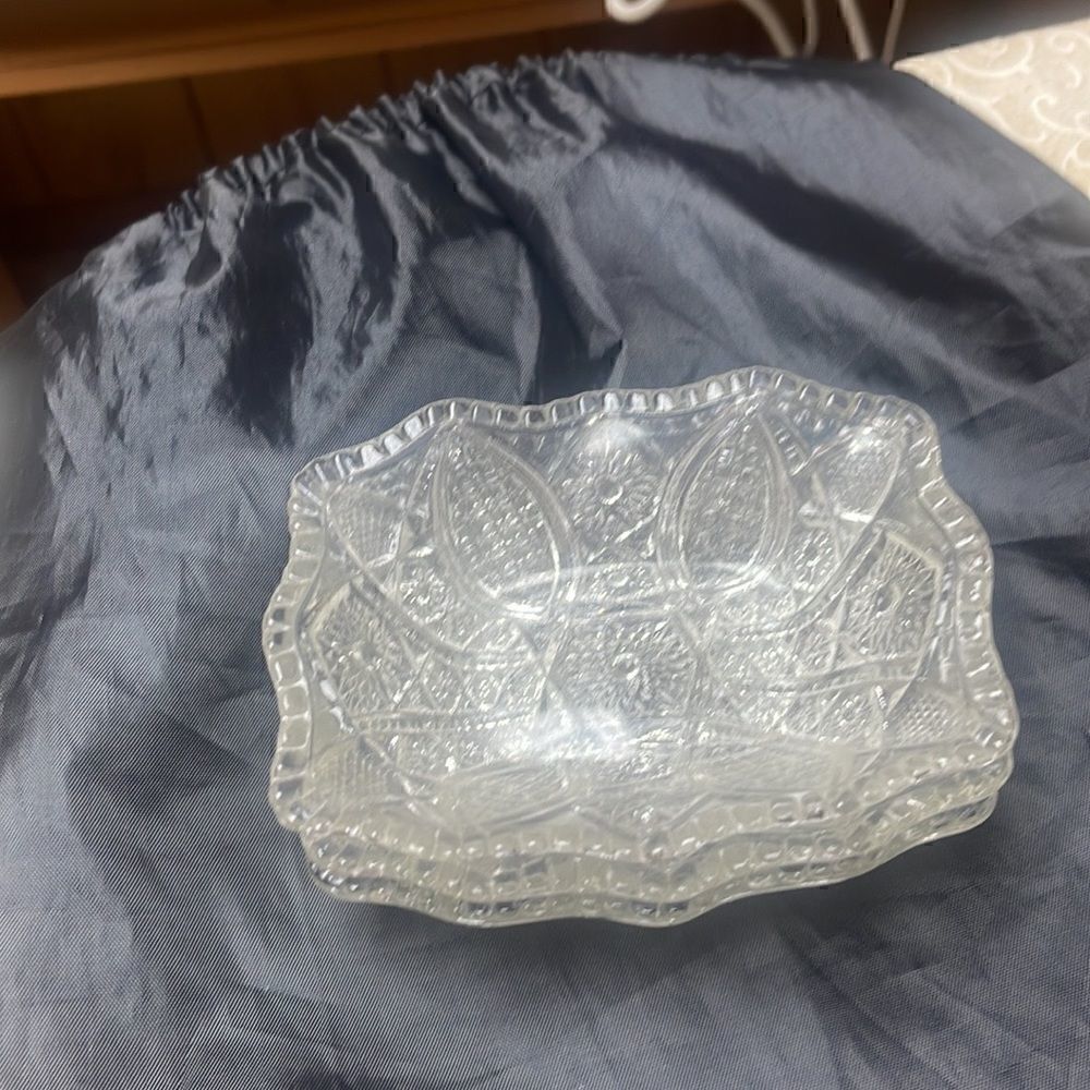 Vintage Crystal Glass Dishes  